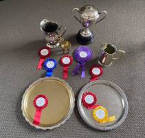 Winning trophies from the HB Velvet competitions 2020